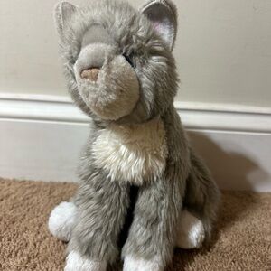 Douglas Rita Gray Cat # 4395 Floppy Blue Eyes Retired Rare -Has Wear